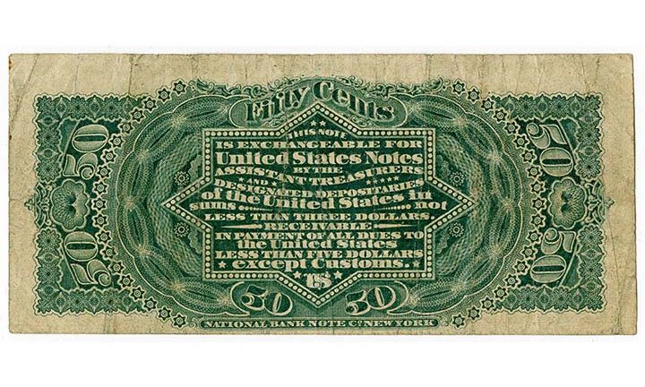 اسکناس سبز (Greenback) در دوران جنگ داخلی - از موزه ی بانک مرکزی ایالات متحده آمریکا